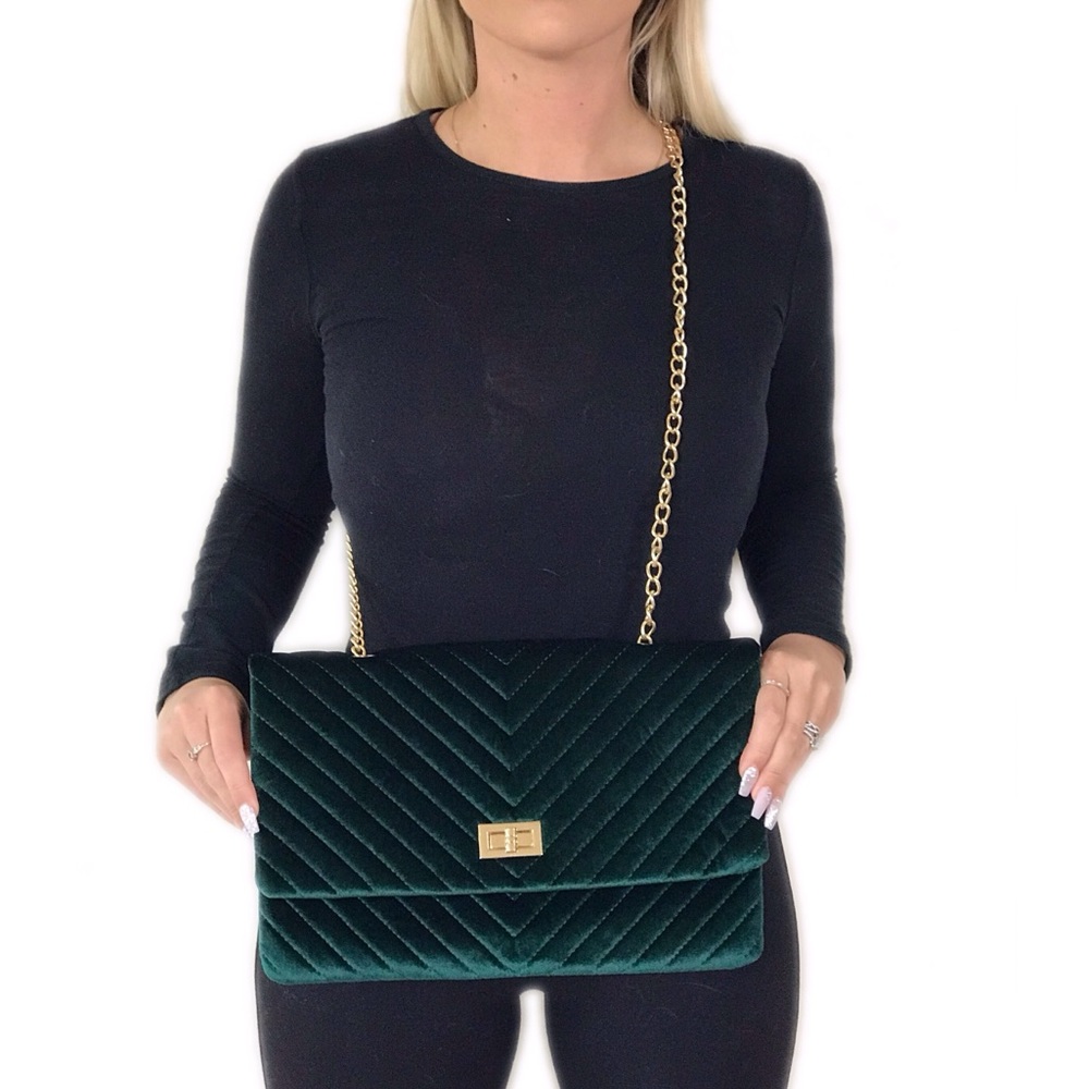 Velvet Crossbody Handbag